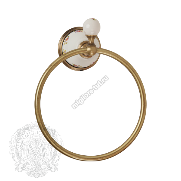 Кольцо Migliore Provance ML.PRO-60.508 цвет хром , керамика с декором