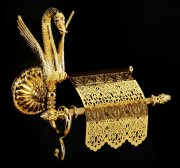 Бумагодержатель с крышкой Luxor, арт. 26120 цвет золото