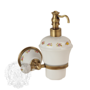 Дозатор жидкого мыла настенный Migliore Provance ML.PRO-60.507 цвет бронза , керамика с декором