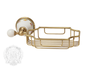 Решетка-корзинка настенная Migliore Provance ML.PRO-60.525 цвет золото ,  керамика с декором