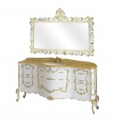 Комплект мебели Migliore Milady L164 см цвет Bianco с декором Foglio Oro